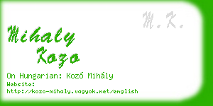 mihaly kozo business card